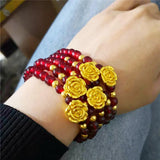 18k Gold-plated Small Bracelet Women's Single Circle National Style