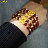 18k Gold-plated Small Bracelet Women's Single Circle National Style