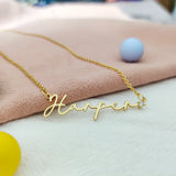 Personalized Name Necklace with CZ Stone, Custom Name Jewelry