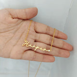 Personalized Name Necklace with CZ Stone, Custom Name Jewelry