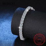 Real Moissanite Tennis Bracelet 3-6.5mm S925 Sterling Silver Jewelry
