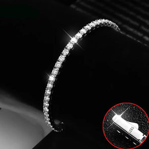 Real Moissanite Tennis Bracelet 3-6.5mm S925 Sterling Silver Jewelry