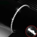 Real Moissanite Tennis Bracelet 3-6.5mm S925 Sterling Silver Jewelry