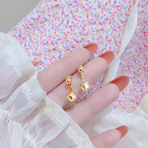 18k Metal Earrings Minimalist Charm Daily Women Jewelry Accessories