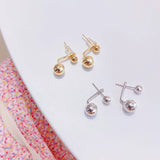 18k Metal Earrings Minimalist Charm Daily Women Jewelry Accessories