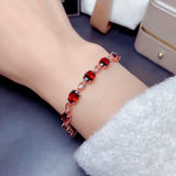 18k Rose Ruby Gemstone Bracelet for Women
