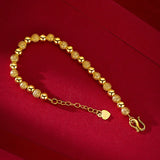 18k Frosted Ball Women's Bracelet Wedding Chain