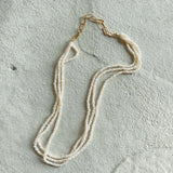 925 Sterling Silver Layered Freshwater Pearl Pendant Necklace