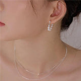 Sterling Silver Freshwater Pearl & Round Bead Ear Studs