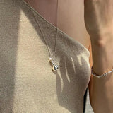 Flower Vase Pendant Necklace with Freshwater Pearl