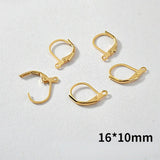 18k Gold-Plated French Round Shape Earrings DIY Material Accessories