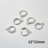 18k Gold-Plated French Round Shape Earrings DIY Material Accessories
