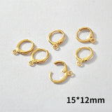 18k Gold-Plated French Round Shape Earrings DIY Material Accessories