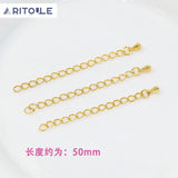 18k Gold-Plated Lobster Clasp Extension Chain for DIY Bracelet Necklace