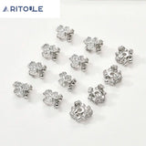 18k Gold-Plated Clover Zircon Beads DIY Jewelry Accessories