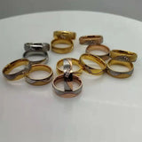 18k Plated Wedding Rings for Couples, Love Alliance Snubn