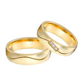 18k Plated Wedding Rings for Couples, Love Alliance Snubn