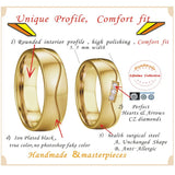 18k Plated Wedding Rings for Couples, Love Alliance Snubn