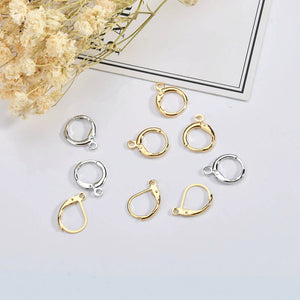 18k Plated Retro French Round Belt Hook Ring Hook for DIY Earrings