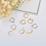 18k Plated Retro French Round Belt Hook Ring Hook for DIY Earrings