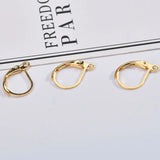 18k Plated Retro French Round Belt Hook Ring Hook for DIY Earrings