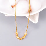 18k Plated Smile Necklace Ladies Jewelry Beads Transfer Beads Necklace