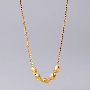 18k Plated Smile Necklace Ladies Jewelry Beads Transfer Beads Necklace
