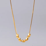 18k Plated Smile Necklace Ladies Jewelry Beads Transfer Beads Necklace