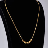 18k Plated Smile Necklace Ladies Jewelry Beads Transfer Beads Necklace