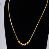 18k Plated Smile Necklace Ladies Jewelry Beads Transfer Beads Necklace