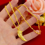 18k Plated Nail Pendant Necklace Men's Wedding Jewelry