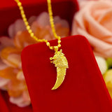 18k Plated Nail Pendant Necklace Men's Wedding Jewelry