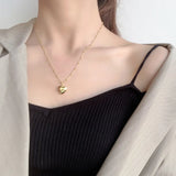 925 Sterling Silver Heart Necklace Beads Chain Pendant Gift