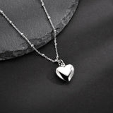 925 Sterling Silver Heart Necklace Beads Chain Pendant Gift