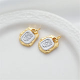 18k Wrapped Single Face Old Man Tag 11 * 14mm DIY Jewelry Accessories