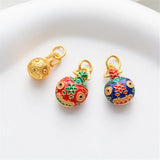 18k Wrapped Single Face Old Man Tag 11 * 14mm DIY Jewelry Accessories