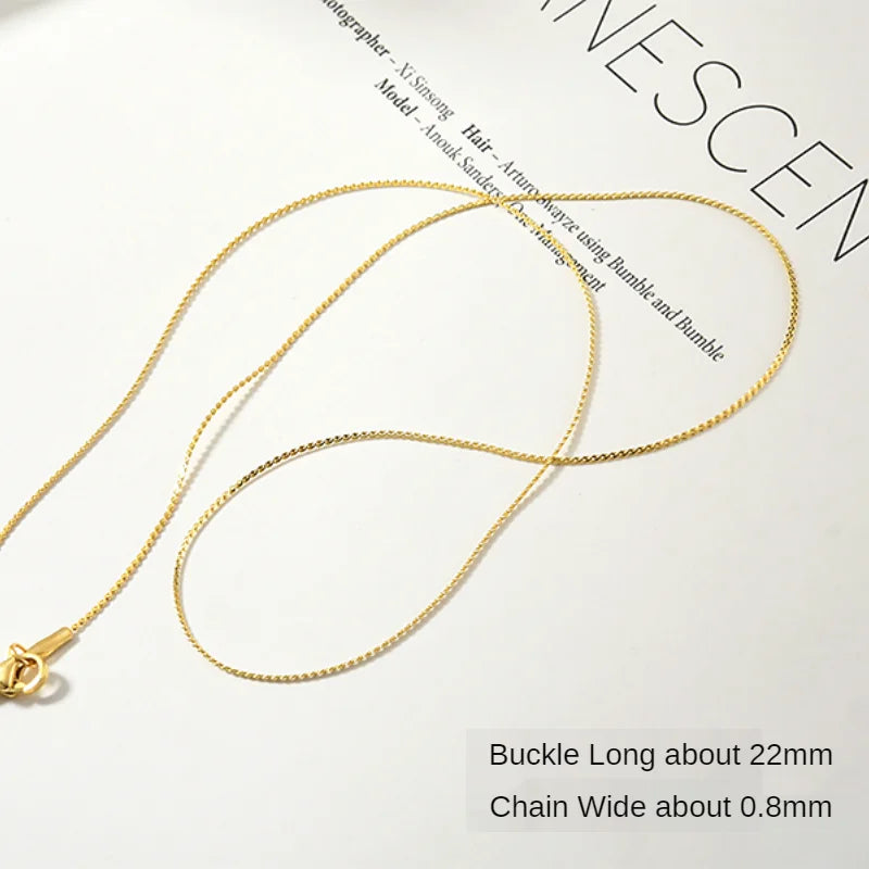 18k Electroplating Copper Bead Chain DIY Jewelry Material