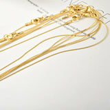 18k Electroplating Copper Bead Chain DIY Jewelry Material