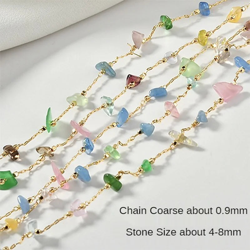 18k Gold Plated Gravel Chain DIY Jewelry Material