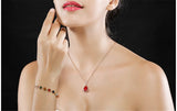 Rose Multicolor Crystal Bracelet for Women Citrine Gemstones Zircon Diamonds