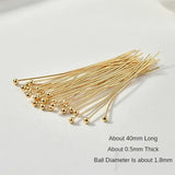 18k Color-Preserving Round Head Needle String Beads DIY Jewelry Materials