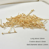 18k Color-Preserving Round Head Needle String Beads DIY Jewelry Materials