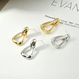 18k Plated Geometric Silver Needle Earrings DIY Accessories