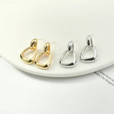 18k Plated Geometric Silver Needle Earrings DIY Accessories