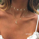 18k Gold Chain Tiny Choker for Women Punk Hiphop Rock Pendants