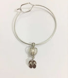 18kgp Pearl Pendant Finding, Can Open Pearl Slipper Locket Cage Pendant