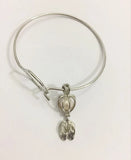 18kgp Pearl Pendant Finding, Can Open Pearl Slipper Locket Cage Pendant