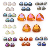 18mm 10pcs Faceted Glass Crystal Triangle Beads Spacer Rondelle Bead