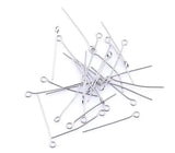 500Pcs Stainless Steel Eye Pins 0.7mm DIY Jewelry Making Gold/Silver 18-40mm