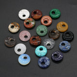18mm Rose Pink Quartz Lapis Stone Chakra Pendants